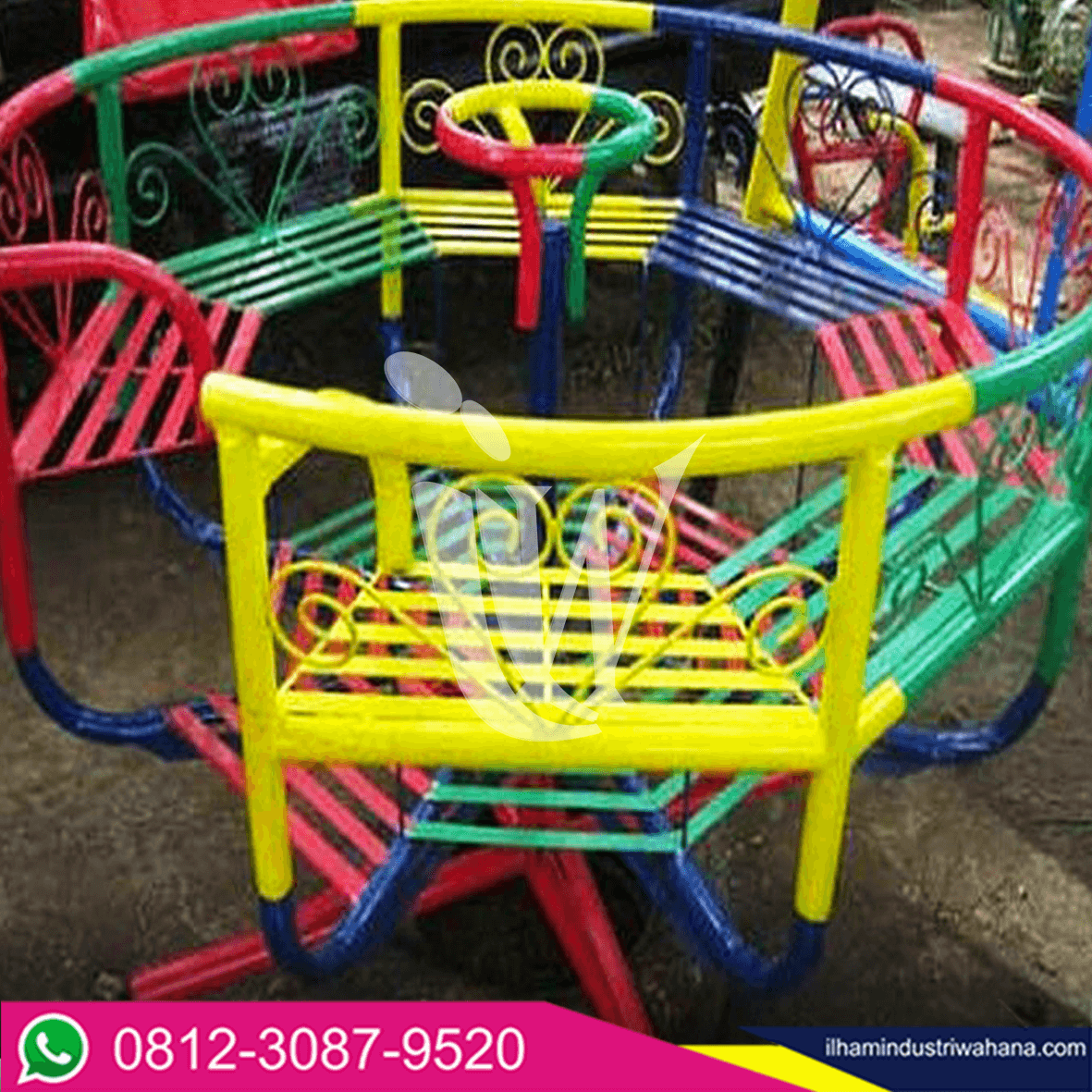 Playground Outdoor PGO Type 16 Mangkok Putar • Ilham Industri Wahana